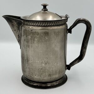 Vintage 1950s Legion Utensils Stainless Steel Water Pitcher with Hinged Lid